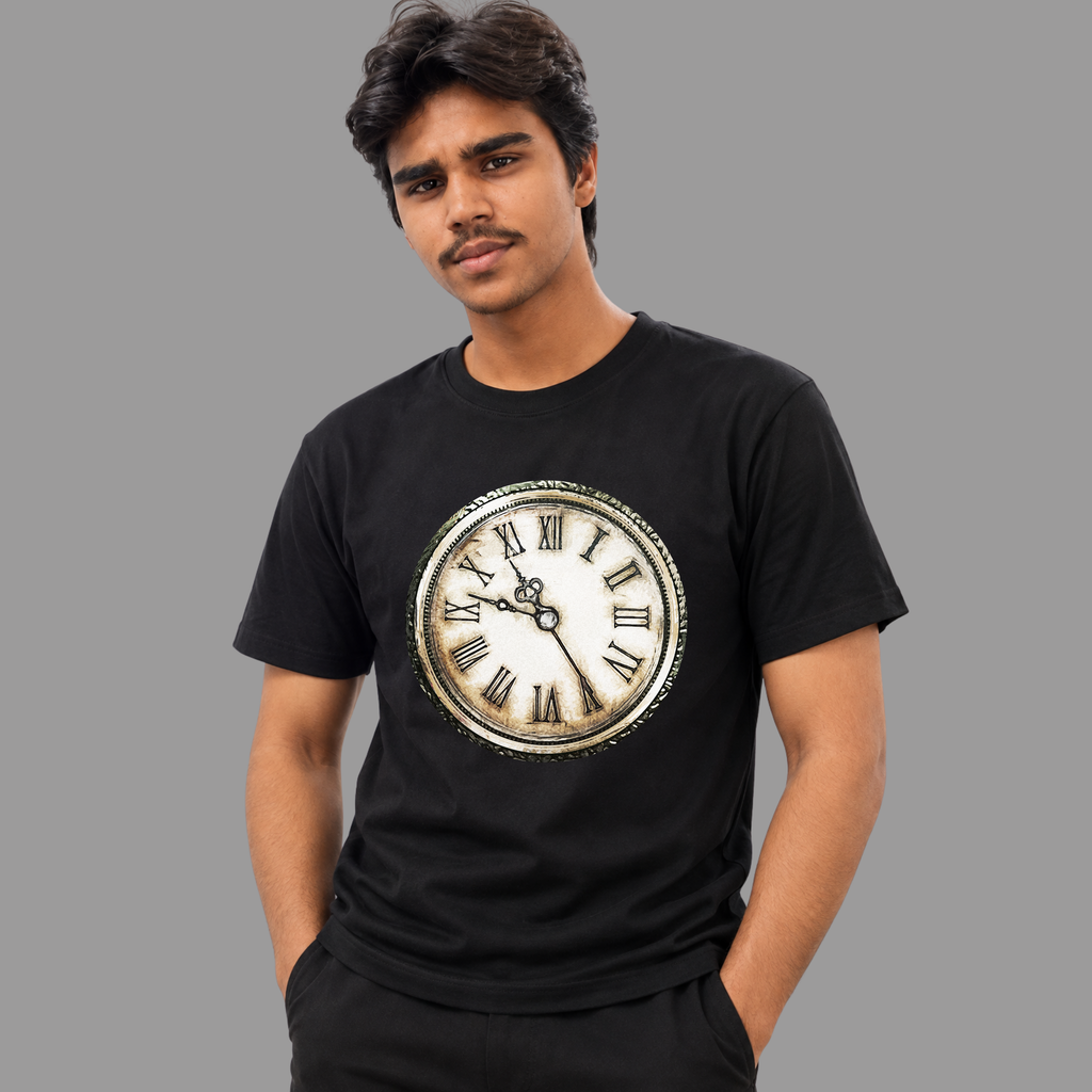 Vintage Roman Numeral Clock Graphic Tee