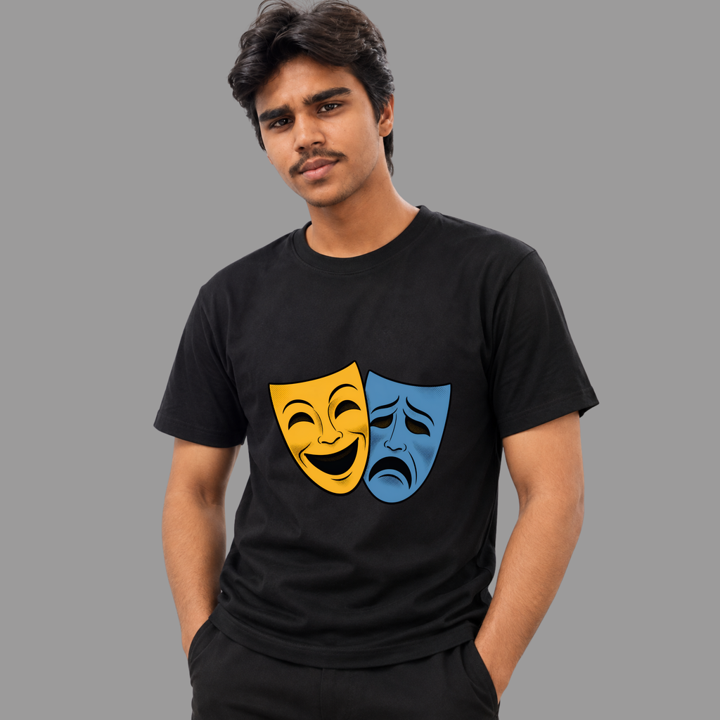 Comedy & Tragedy Drama Masks Graphic Tee