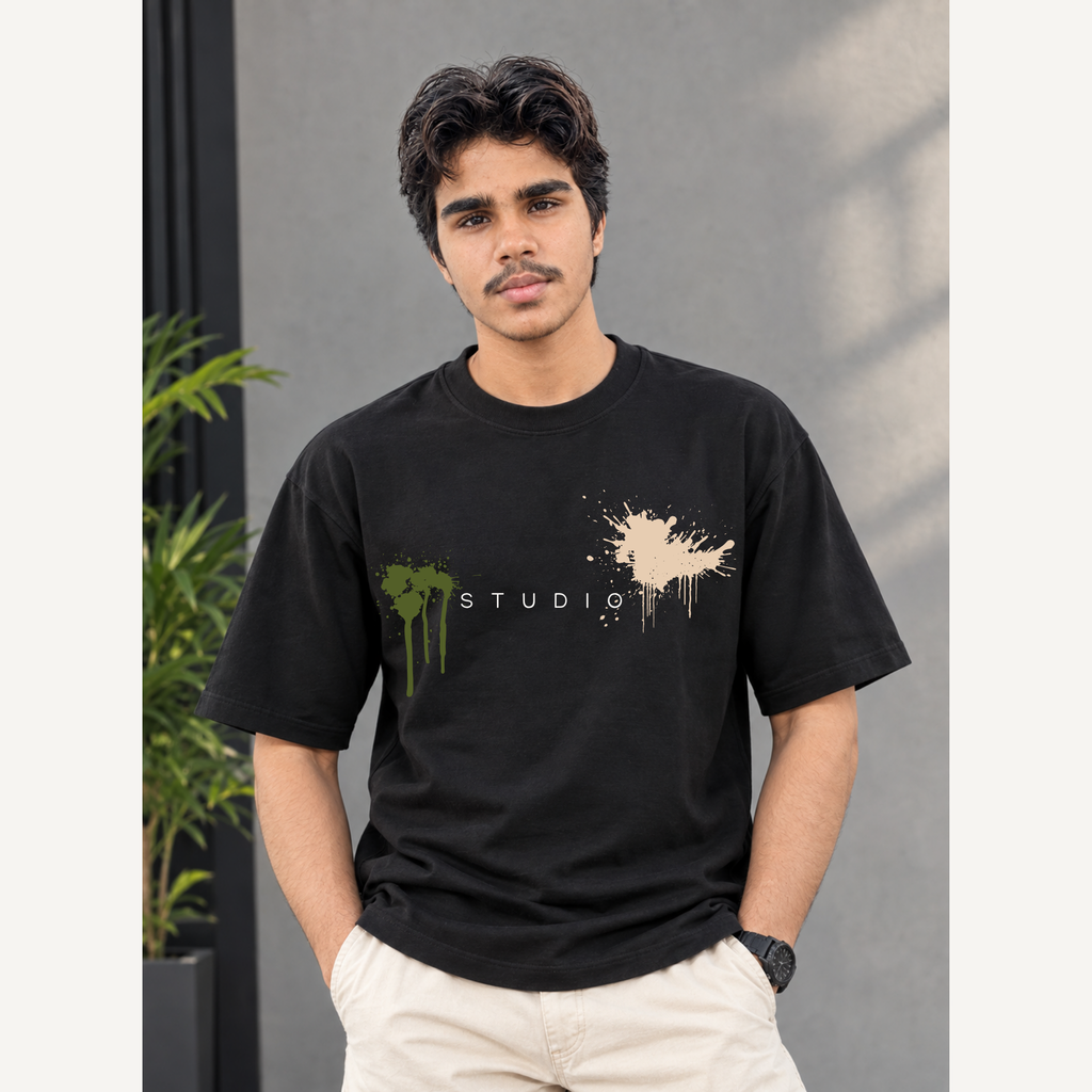 Studio Paint Splatter Graphic T-Shirt | Print Wink