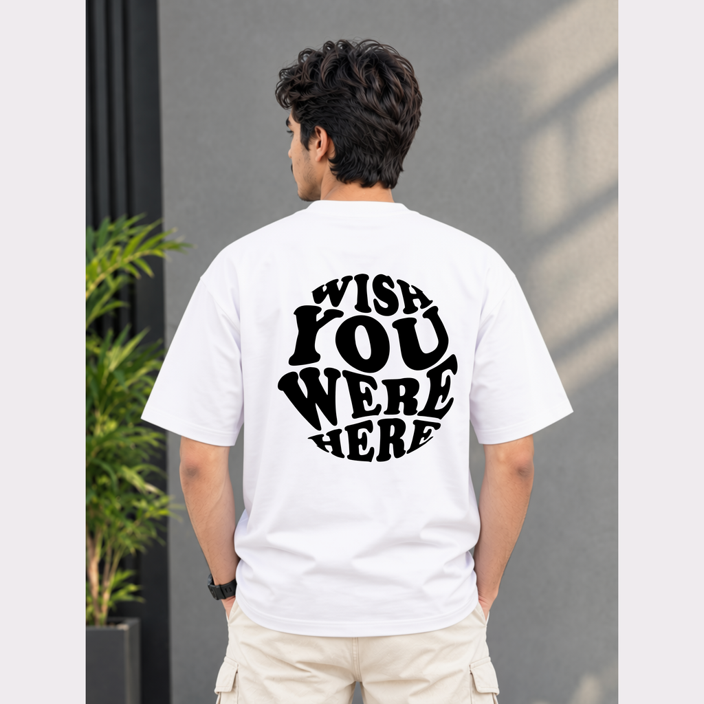 Stylish 'Wish You Were Here' Graphic T-Shirt
