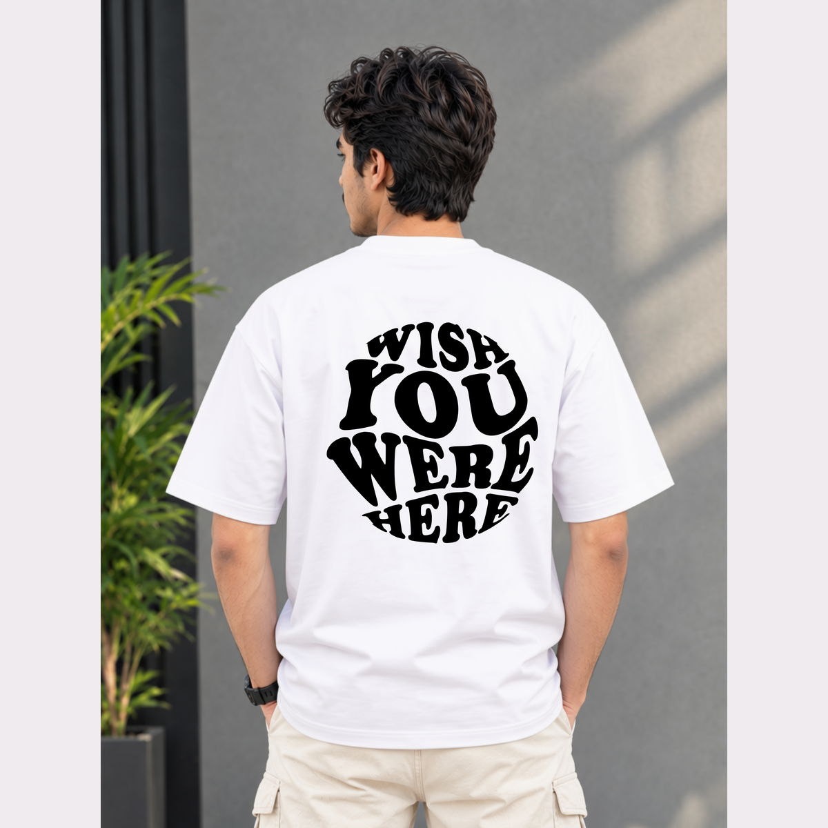 Stylish 'Wish You Were Here' Graphic T-Shirt