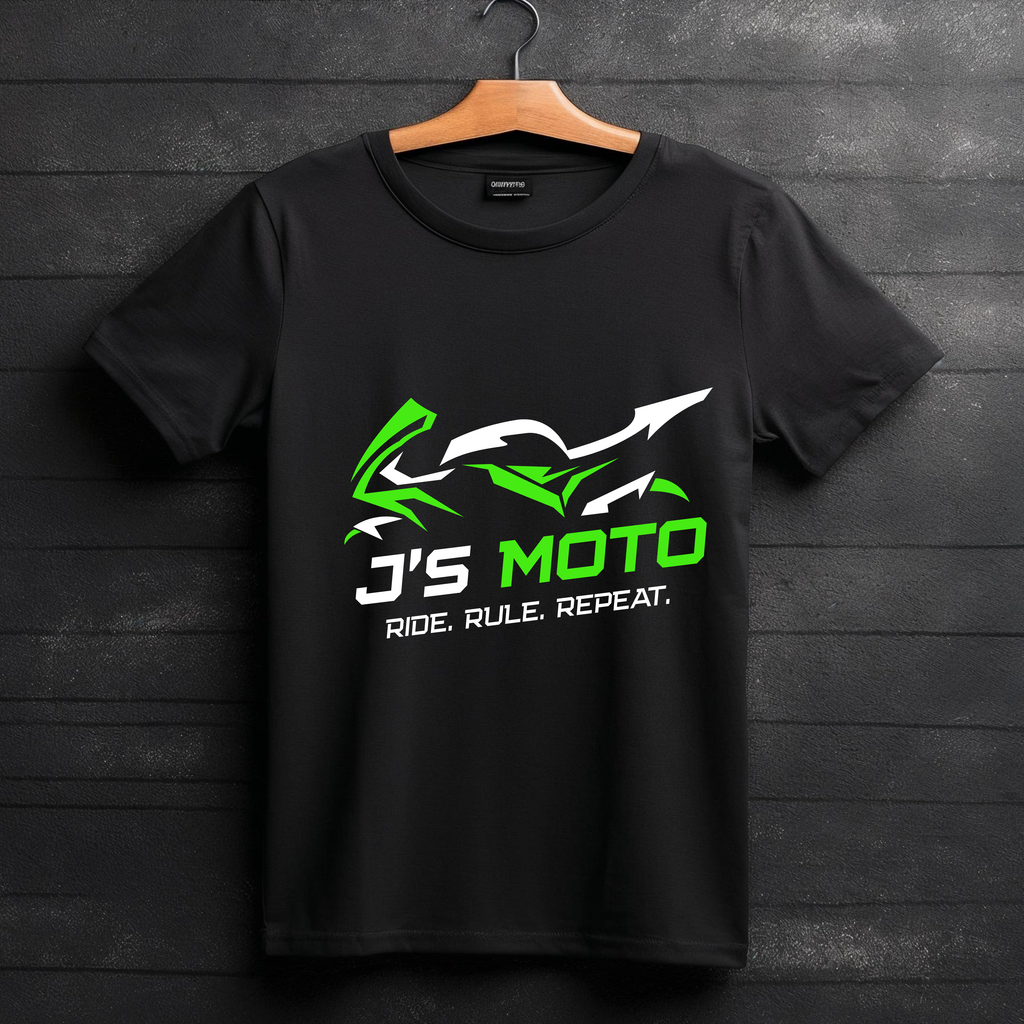 J’S MOTO Graphic T-Shirt – Ride. Rule. Repeat.