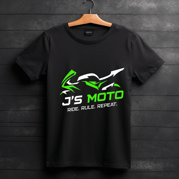 J’S MOTO Graphic T-Shirt – Ride. Rule. Repeat.