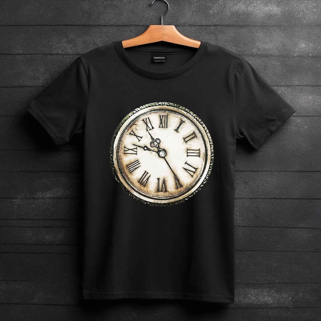 Vintage Roman Numeral Clock Graphic Tee