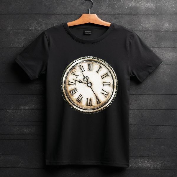 Vintage Roman Numeral Clock Graphic Tee