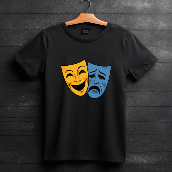 Comedy & Tragedy Drama Masks Graphic Tee