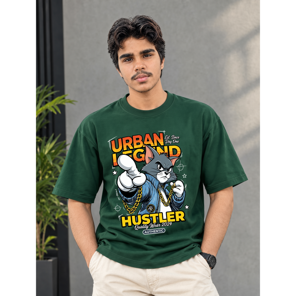 Men's Oversized Break Rules Graphic T-Shirt - Drop Shoulder (Copy)