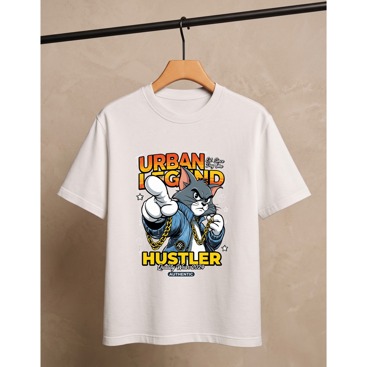 Men's Oversized Break Rules Graphic T-Shirt - Drop Shoulder (Copy)
