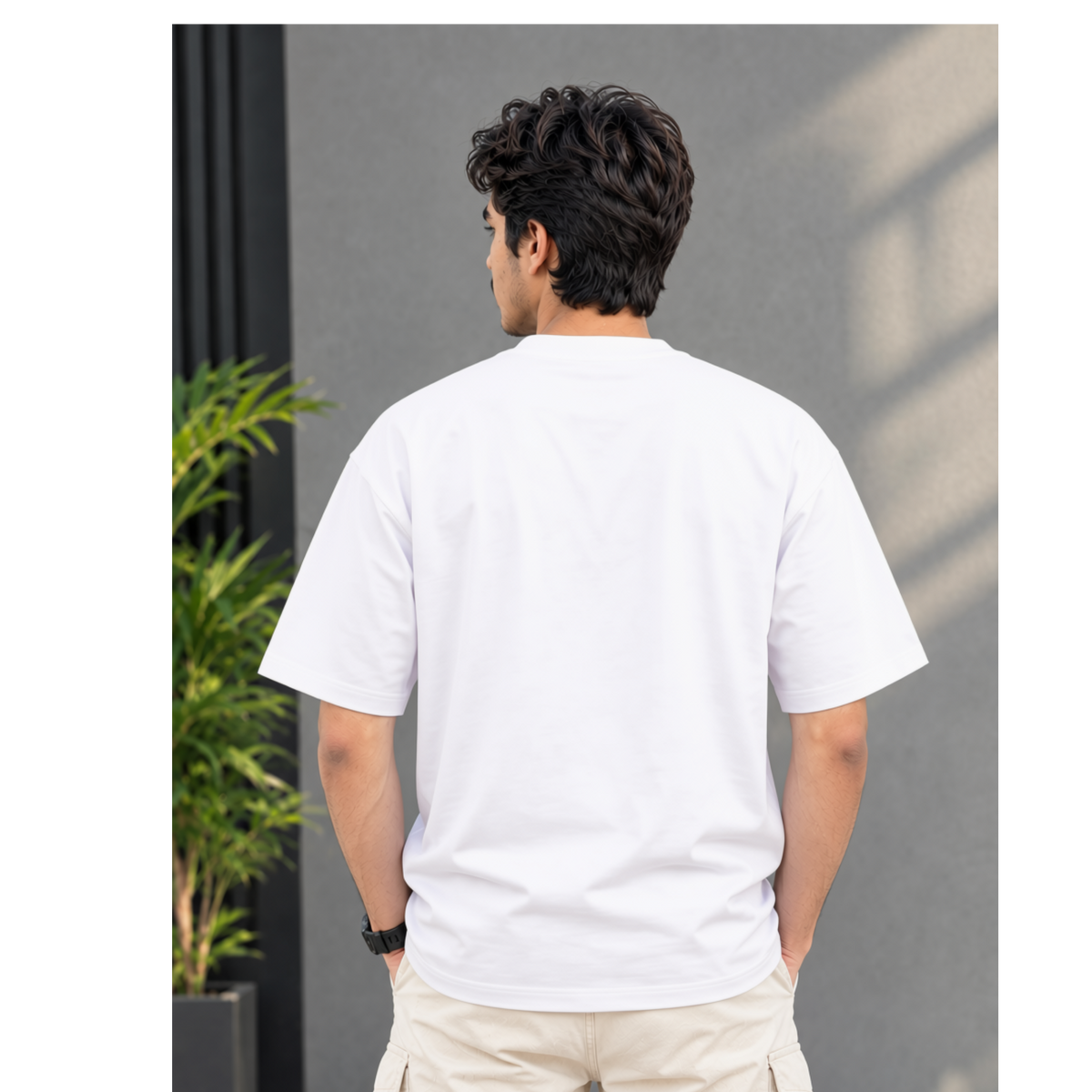 Men's Oversized Feedback David Graphic T-Shirt - White Drop Shoulder