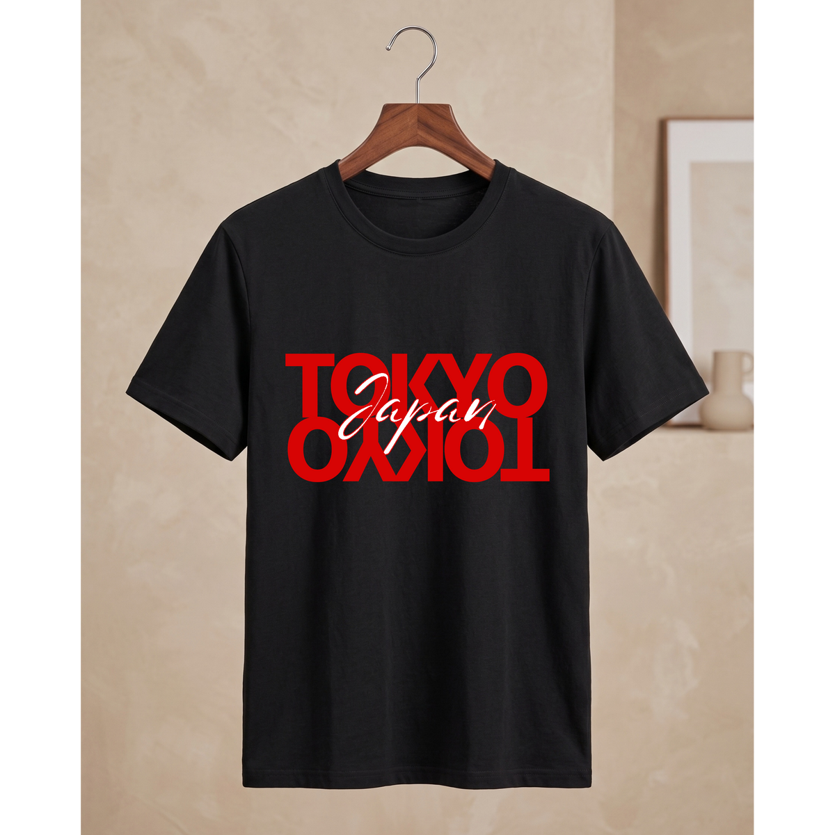 Men's Oversized Tokyo Japan Graphic T-Shirt - Black Drop ShoulderMen's Oversized Never Settle Graphic T-Shirt - White Drop Shoulder (Copy)