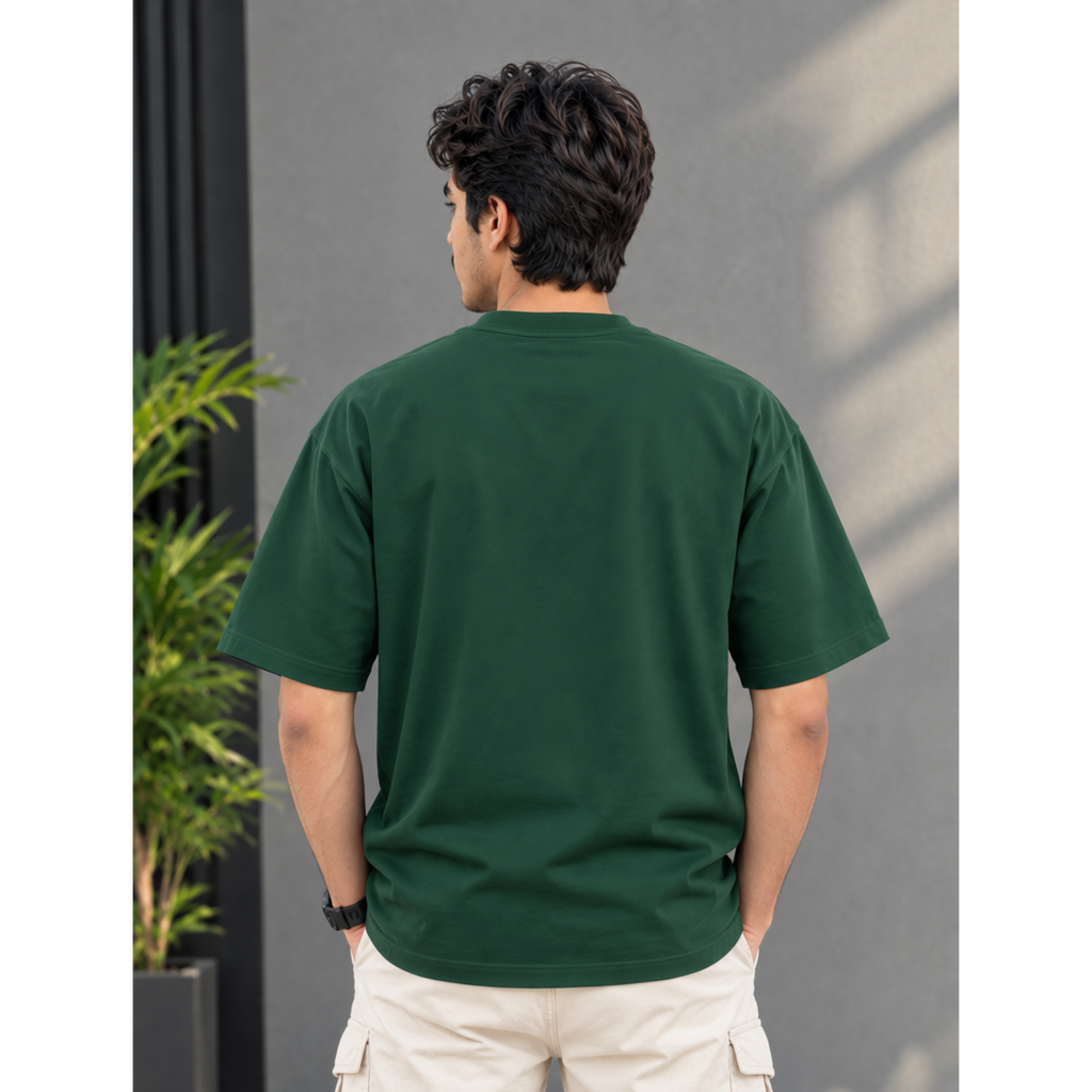 Men's Oversized Borcelle Streetwear Graphic T-Shirt - Drop Shoulder)