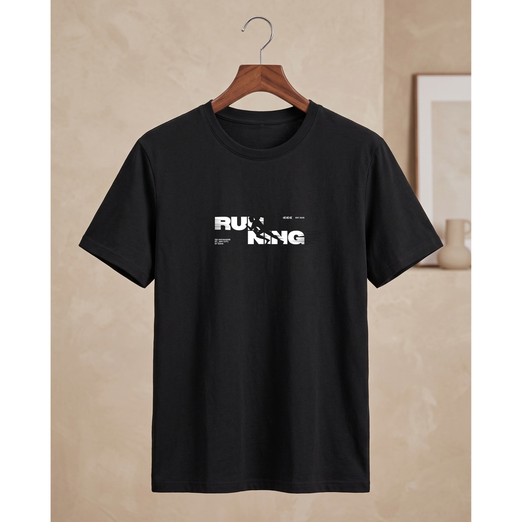Men's Oversized Running Speed Graphic T-Shirt - Drop Shoulder