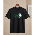 Men's Oversized Good Vibes Graphic T-Shirt - Black Drop Shoulder