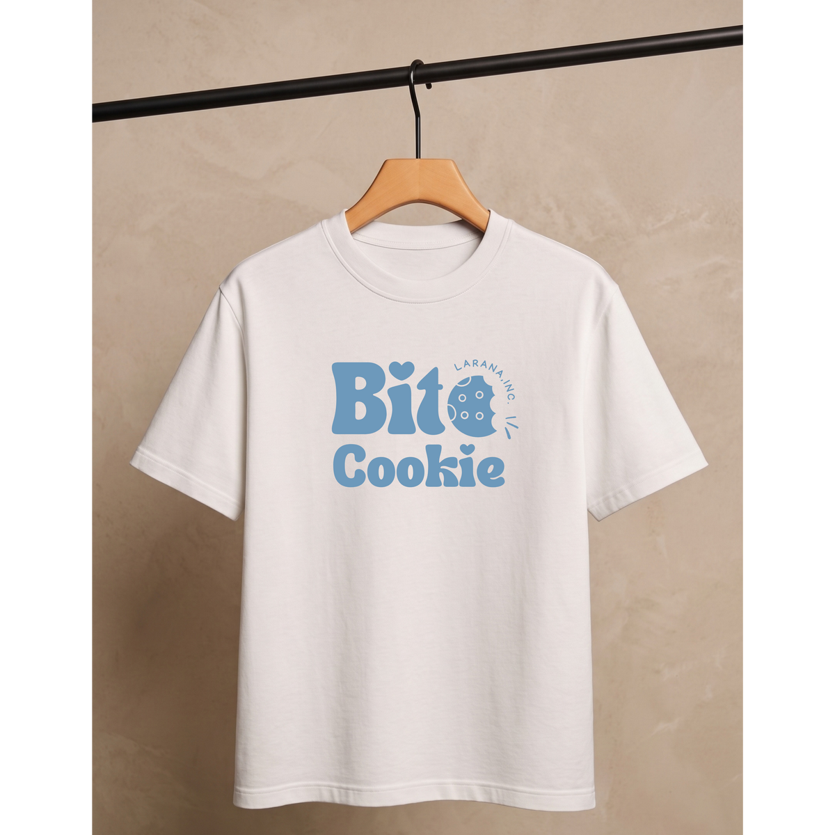Men's Oversized Bit Cookie Graphic T-Shirt - White Drop Shoulder