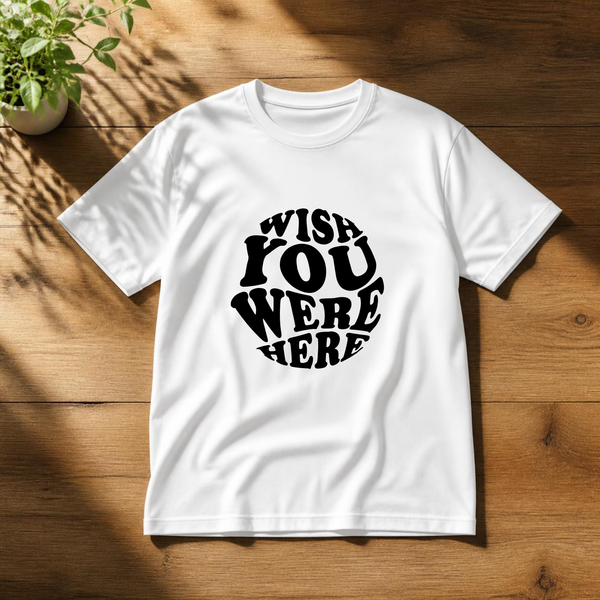 Stylish 'Wish You Were Here' Graphic T-Shirt